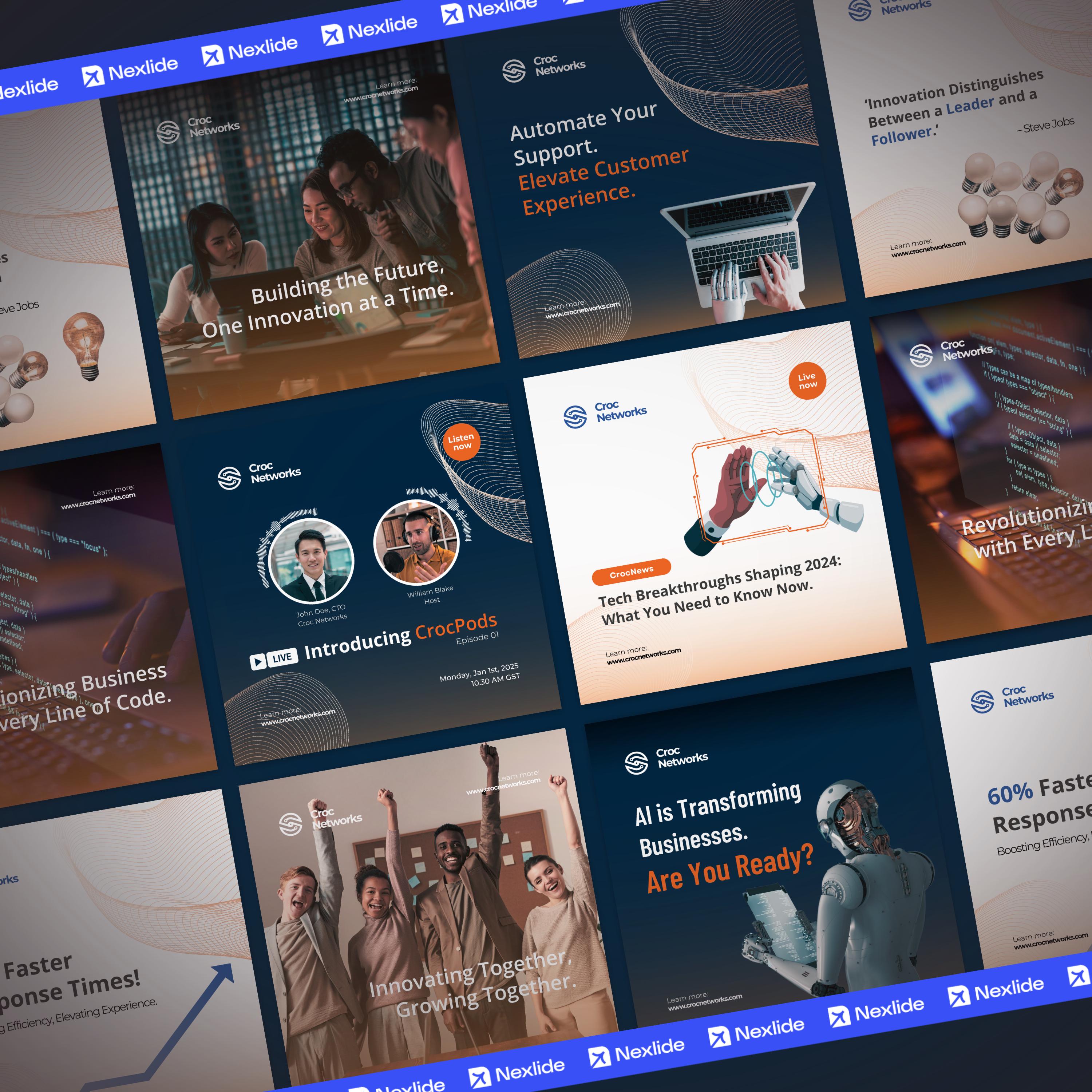 Tech Startup Instagram Post Templates: Canva Social Media Kit - Etsy