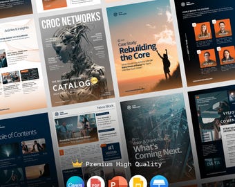Canva Business Catalog Template: Editable A4 Brochure (Digital Download)