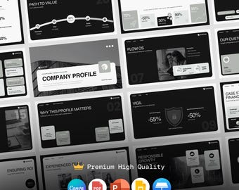 AI Tech Company Profile Presentation Template (Canva & PowerPoint)