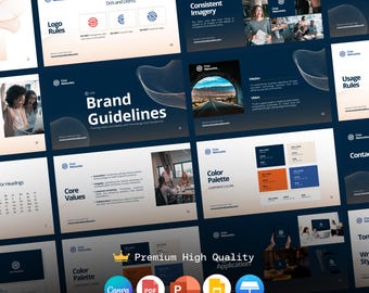 Bearbeitbare Canva-Markenrichtlinien Vorlage: Start-up Business Brand Kit