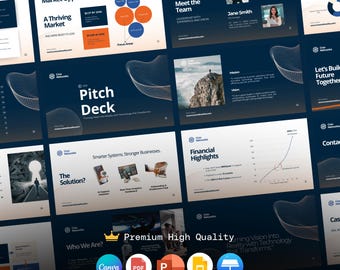 Canva Pitch Deck Template: 16 Editable Slides for Startups