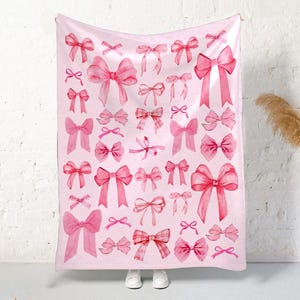 Pink Ribbon Blanket Etsy