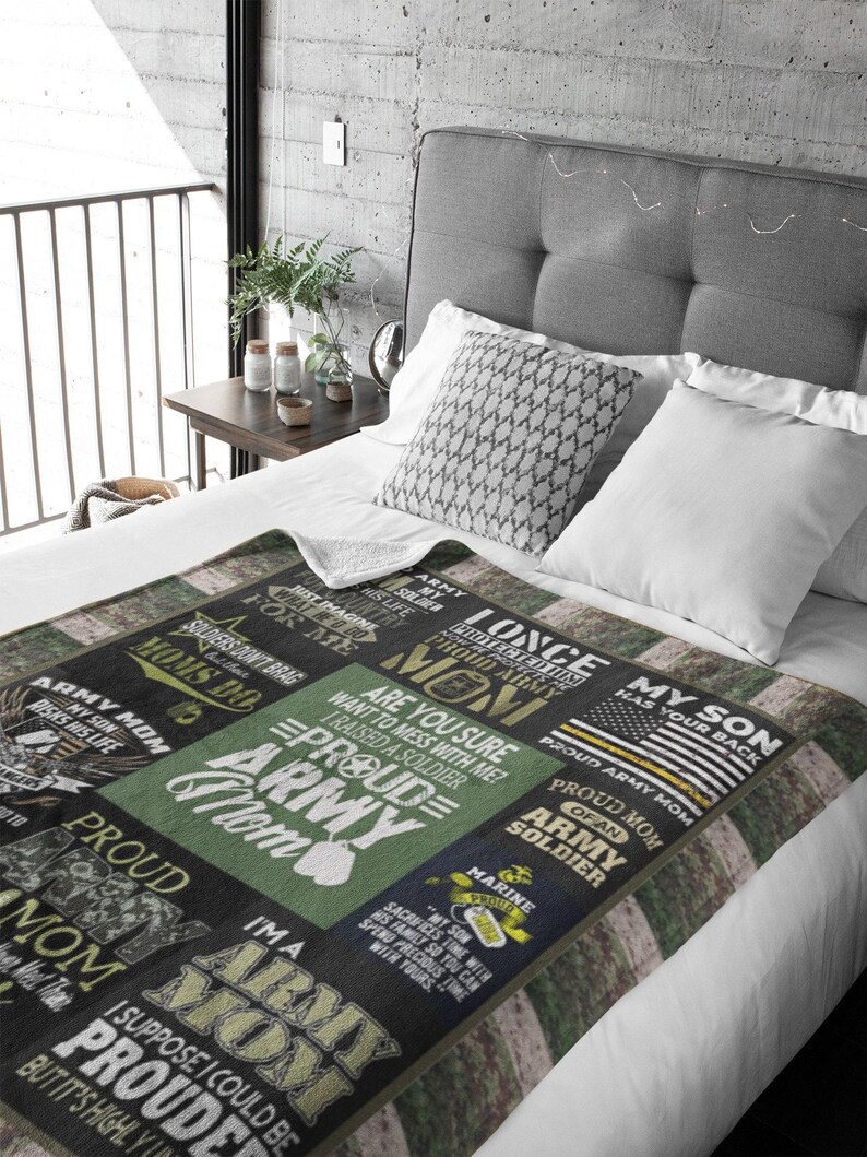 Proud Army Mom Blanket, US Military Mom Blanket, Soldier Mom Blanket