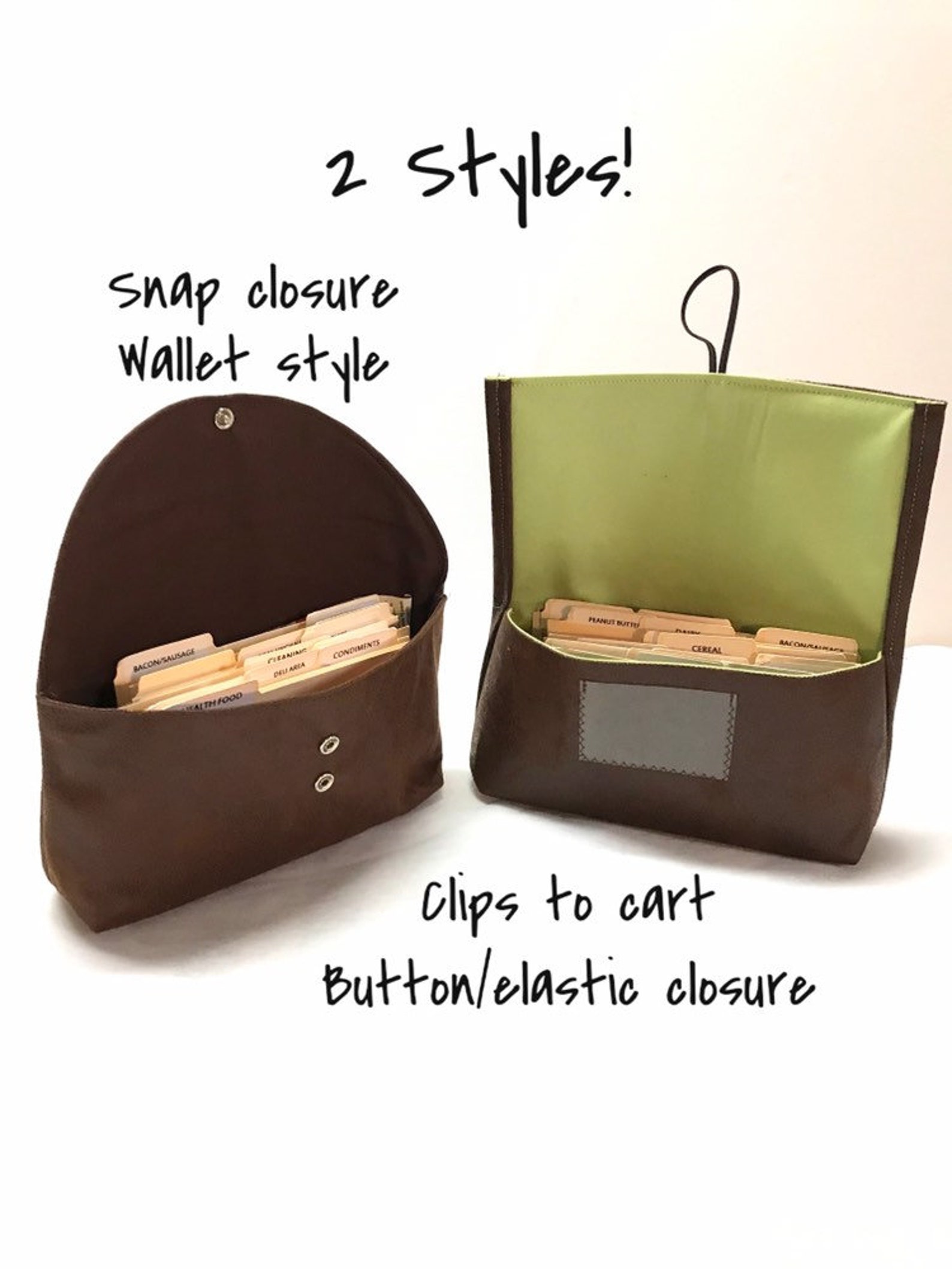 Coupon Organizer Faux Leather Coupon Holder Receipt Holder Etsy