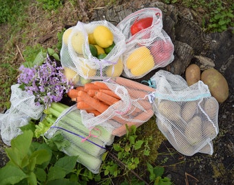 Produce Bags Poly Mesh  Super Strong Reusable Eco Friendly