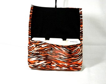 Coupon and Purse Organizer Holder Tiger Stripes Orange and Black