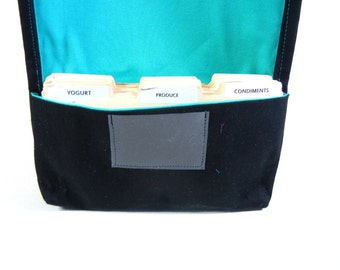 Coupon Organizer - Coupon Holder - Coupon Binder - Coupon Purse - Coupon Pouch - Receipt Holder - Black Twill Fabric