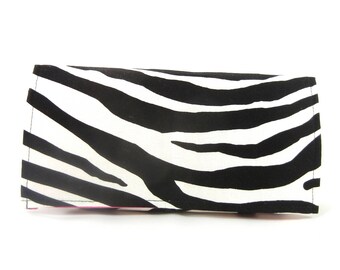 Tissu zèbre de zebra de coupon et d'organisateur de purse