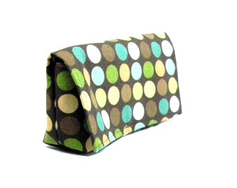 Coupon Organizer Holder Moss Dots with Celery Lining