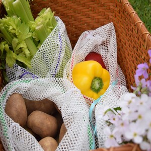 Mesh Produce Bags, Reusable Produce Bag, Mesh Storage bag, Veggie Bag, Fruit Bag