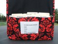 Coupon Organizer, Ready to Ship, Coupon Holder, Coupon Purse, Receipt Holder, Budget Management,  Red and Black Damask Fabric