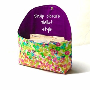 Organisateur de coupon, Coupon titulaire, portefeuille Coupon, Coupon Binder, Floral, aquarelle de réception titulaire image 4