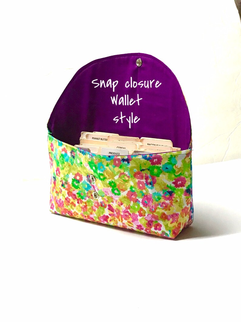 Organisateur de coupon, Coupon titulaire, portefeuille Coupon, Coupon Binder, Floral, aquarelle de réception titulaire image 4