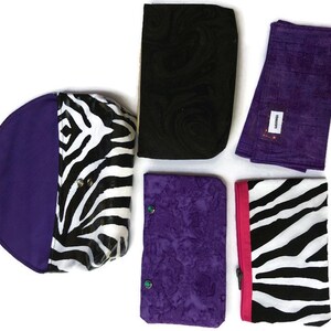 Wallet Card Holder Organizer System Waterproof Zebra 5 piece image 2