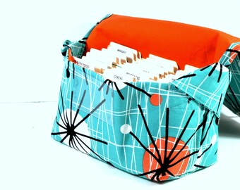 Coupon Organizer Mega Large Atomic in Turquoise with Orange lining