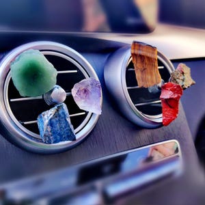 Car vent clip Raw Crystal stone natural healing quartz crystal car interior decor, Charm car accessories,Car crystal gemstone gifts women