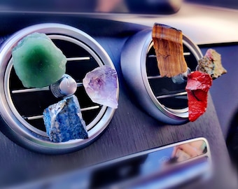 Car vent clip Raw Crystal stone natural healing quartz crystal car interior decor, Charm car accessories,Car crystal gemstone gifts women
