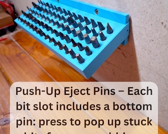 Hex Bit Holder | Modular Tool Rack | wall mounted -  holds 75 Bits. 3D printed