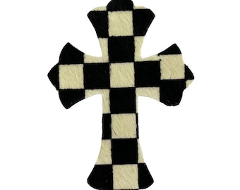 Animal Hair Cross Patches *LARGE* - DIY Craft Pieces in Multiple Colors - Animal Prints