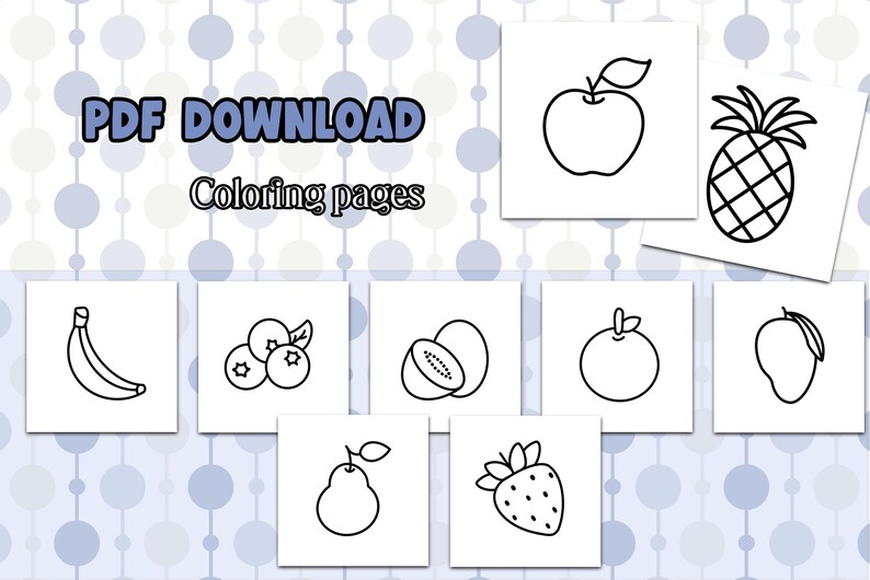 Easy Fruit Coloring Pages for Children - Il 794xN.6666492077 Mx0x 