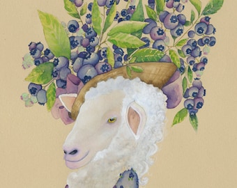 Sheep Cards Blueberry Cards Farm Animal Baby Shower Lamb Baby Shower Letter M Cards Sheep Invitations Blueberry Invitations Mouton Myrtilles