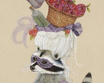 Poison Apple Valentines Day Cards Raccoon Rococo Fairy Tale Snow White  Dark Academia Cards Evil Queen Dark Magic Cards Marie Antoinette