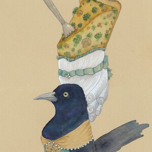 Tarjetas de pájaros rústicos Tarjetas de pájaros de acuarela con sobres Tarjetas de comida francesa Tarjetas de pájaros góticos Tarjetas de cuervo Tarjetas de cuervo Tarjetas de grackle Letra Q Arte