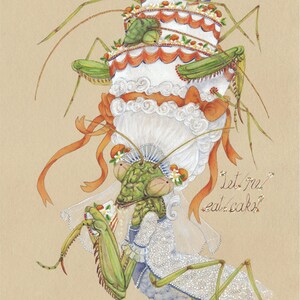 Praying Mantis Cards Set Blank Insect Cards Entomology Cards Feminist Cards Feminism Cards Divorce Cards Marie Antoinette Cards Mantid Cards image 2