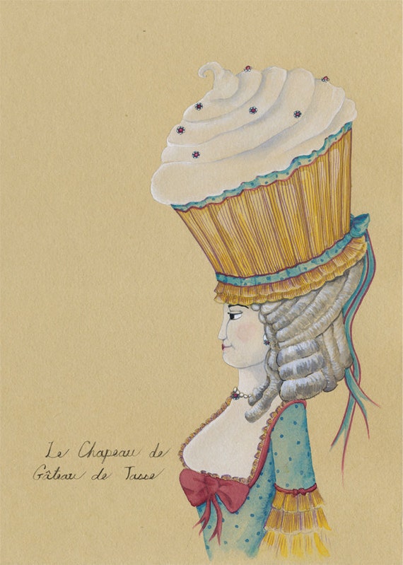 Cupcake Cards Marie Antoinette Cards French Cards Pretty Cake Etsy