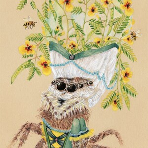 Spider Cards Wildflower Cards Bees Cards Honeybee Cards Cool Nature Cards Unique Nature Cards Spider Thank You Spider Invitation image 2