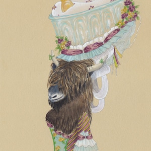 Pretty Yak-kaarten Dieren- en voedselkaarten met enveloppen Letter Y-kaarten Unieke blanco kaarten Marie Antoinette-kaarten French Vanilla Yogurt-kaarten
