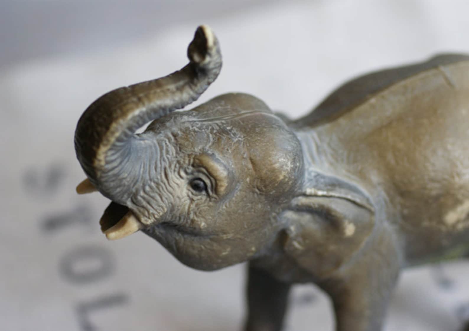 Plastic Elephant Toy Hard Plastic Figurine from USA Etsy