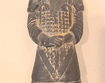 Terracotta Chinese Warrior Outdoor, Garden Statue, 14” Tall