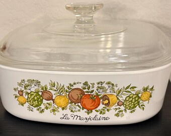 Corning Ware Spice of Life, La Marjolaine, A-2-B Casserole Dish with Lid, 2 Quart