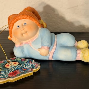 Ceramic Cabbage Patch Kids Doll, Red Hair and Pigtails, 1984