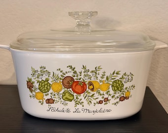 CorningWare Spice of Life Casserole Dish with Lid, L’Echalote La Marjolaine A-3-B