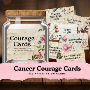 Cartões de Afirmação sobre Câncer, Guerreiro do Câncer, Mantra Diário, Presente para Paciente com Câncer, Presente para Guerreiro, Presente de Resiliência para Paciente com Câncer, Suporte para Quimioterapia