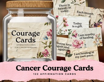 Affirmationskarten für Krebs, tägliches Mantra, Geschenk für Krebs-Patient, Krieger-Geschenk, Resilienz-Geschenk, Krebs-Patient, Chemo- Unterstützung