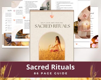 Sacred Rituals for Self-Love and Healing, Spiritual Self-Care Guide, Energy Healing, Intention Setting, Digital, Printable, Wellness Journal