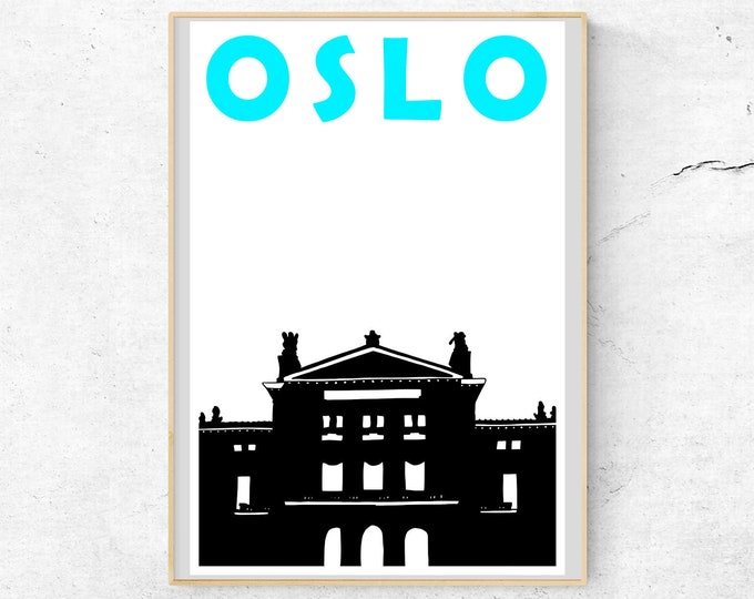 Oslo Print, Scandinavian Print, Scandinavian Poster, Oslo Poster, Nordic Art, Norwegian Art, Oslo Norway Art, Scandinavian Art, Norge Poster