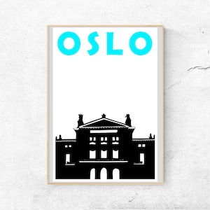 Oslo Print, Scandinavian Print, Scandinavian Poster, Oslo Poster, Nordic Art, Norwegian Art, Oslo Norway Art, Scandinavian Art, Norge Poster
