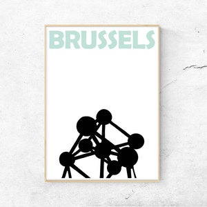 Brussels Print, Travel Memories Gift, City Print, Boyfriend Gift, Brussels Poster, Brussels Art, Belgium Print, Belgian Art, Bruxelles Gift