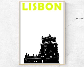 Lisbon Print, Portugal Print, Lisbon Poster, Portugal Poster, Lisboa Poster, Lisbon Art, Gift for Men, Gift for Women, Lisbon Travel Poster