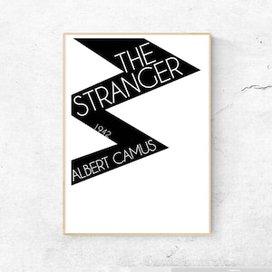 Albert Camus Poster, Albert Camus The Stranger Poster, Albert Camus Print, Albert Camus Art, Book Art, Book Cover Art, Book Cover Poster