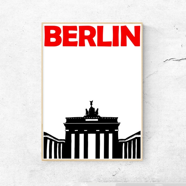 Berlin Print, Berlin Travel Poster, German Poster, Berlin Poster, Art Print Berlin, Berlin Art, Berlin A4, Wall Art Berlin, Gift for Men