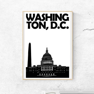 Washington, D.C. Print, Washington DC Poster, Washington DC Art, Housewarming Gift, Washington DC Wall Art, Men's Gift, Woman's Gift