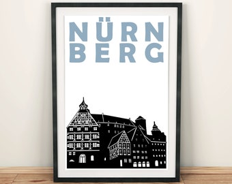 Nürnberg Print, Nürnberg Poster, Nurnberg Germany Print, Nürnberg Art, Travel Art, Nuremberg Print, Germany Poster, Germany Wall Art Print