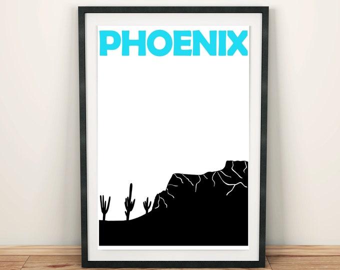 Phoenix Print, Arizona Art, Phoenix Wall Art, Phoenix Arizona Print, Phoenix Art, Phoenix Poster, Phoenix AZ Art, Phoenix AZ Wall Art