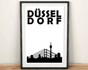 Düsseldorf Print, Germany Print, Housewarming Gift, Dusseldorf Poster, Friends Gift, Dusseldorf Art, German Poster, Travel Art, German Gift