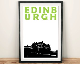 Edinburgh Print, Scotland Art, Edinburgh Art, Edinburgh Poster, Scottish City Art, Scottish Poster, Scotland Print, Scotland City Print